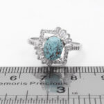 انگشتر فیروزه نیشابوری نقره زنانه طرح آتنا - Image 2