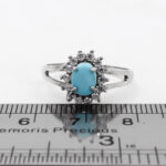 انگشتر فیروزه نیشابوری نقره زنانه طرح آتوسا - Image 2