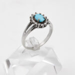 انگشتر فیروزه نیشابوری نقره زنانه طرح آتوسا - Image 3