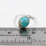 انگشتر فیروزه نیشابوری نقره دست ساز طرح برشید ۲ + حرز امام جواد (ع) - Image 3