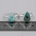 انگشتر فیروزه نیشابوری نقره دست ساز مردانه و زنانه طرح فروردین بزرگ + حرز امام جواد (ع) - Image 2