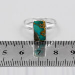 انگشتر فیروزه نیشابوری نقره دست ساز طرح آرام دل بزرگ + حرز امام جواد (ع) - Image 2