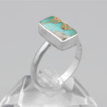 انگشتر فیروزه نیشابوری نقره دست ساز طرح آرام دل بزرگ + حرز امام جواد (ع) - Image 3