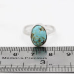 انگشتر فیروزه نیشابوری نقره دست ساز مردانه و زنانه طرح یاس بزرگ + حرز امام جواد (ع) - Image 3