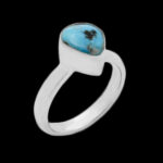 انگشتر فیروزه نیشابوری نقره دست ساز مردانه و زنانه طرح عزت + حرز امام جواد (ع)