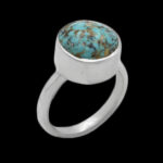 انگشتر فیروزه نیشابوری نقره دست ساز مردانه و زنانه طرح نصرت + حرز امام جواد (ع)