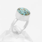 انگشتر فیروزه نیشابوری نقره دست ساز مردانه و زنانه طرح نصرت + حرز امام جواد (ع) - Image 3