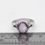 انگشتر آمیتیست الماس تراش نقره مردانه طرح بهراد - Image 2