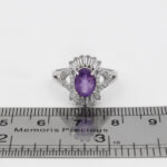 انگشتر آمیتیست الماس تراش نقره زنانه طرح سارا - Image 2