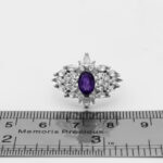 انگشتر آمیتیست الماس تراش نقره زنانه طرح سمیرا - Image 2