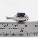 گردنبند آمیتیست الماس تراش نقره زنانه طرح ساقی ۱ - Image 2