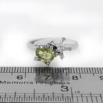 انگشتر زبرجد الماس تراش نقره زنانه طرح زمانه - Image 3