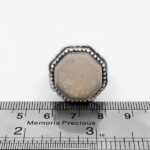 انگشتر عقیق کبود نقره مردانه طرح هشت ضلعی یا رقیه (س) - Image 4