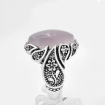 انگشتر عقیق کبود یمنی نقره مردانه طرح آریا - Image 4