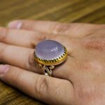 انگشتر عقیق کبود خراسان نقره مردانه طرح فاخر یزدان - Image 2