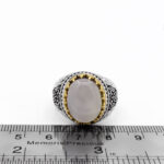 انگشتر عقیق کبود یمنی نقره مردانه طرح آرین - Image 3