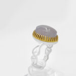 انگشتر عقیق کبود یمنی نقره مردانه طرح ارشا - Image 3