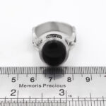 انگشتر عقیق مشکی نقره مردانه طرح فاخر "ناد علیا مظهر العجائب" - Image 4