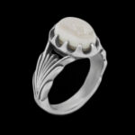 انگشتر عقیق باباقوری نقره مردانه طرح بهزاد - Image 5