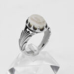 انگشتر عقیق باباقوری نقره مردانه طرح بهزاد - Image 3