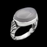 انگشتر عقیق کبود یمنی نقره مردانه طرح بیژن