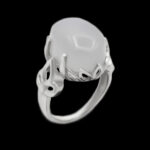 انگشتر عقیق کبود یمنی نقره مردانه و زنانه طرح پدارم