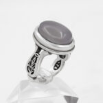 انگشتر عقیق کبود یمنی نقره مردانه طرح پویان - Image 4