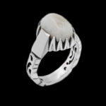 انگشتر عقیق باباقوری نقره مردانه طرح سادیار - Image 5