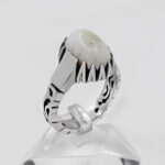 انگشتر عقیق باباقوری نقره مردانه طرح سادیار - Image 4