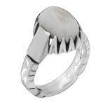 انگشتر عقیق باباقوری نقره مردانه طرح سادیار