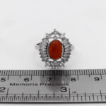 انگشتر عقیق سرخ نقره زنانه طرح شادرو - Image 3