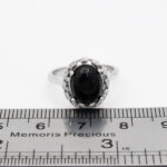 انگشتر عقیق مشکی نقره زنانه طرح سارگل - Image 3