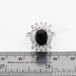 انگشتر عقیق مشکی نقره زنانه طرح ساره - Image 3