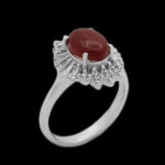 انگشتر عقیق سرخ نقره زنانه طرح ساره - Image 4