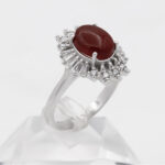 انگشتر عقیق سرخ نقره زنانه طرح ساره - Image 2