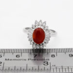 انگشتر عقیق سرخ نقره زنانه طرح ساره - Image 3