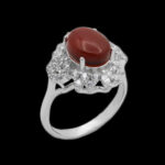 انگشتر عقیق سرخ نقره زنانه طرح ساریه - Image 4