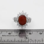 انگشتر عقیق سرخ نقره زنانه طرح ساریه - Image 2