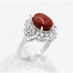 انگشتر عقیق سرخ نقره زنانه طرح ساریه - Image 3