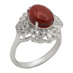 انگشتر عقیق سرخ نقره زنانه طرح ساریه