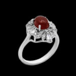 انگشتر عقیق سرخ نقره زنانه طرح سپینود ۲ - Image 4