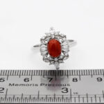 انگشتر عقیق سرخ نقره زنانه طرح سپینود ۲ - Image 3