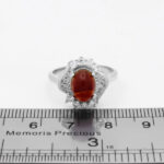 انگشتر عقیق سلیمانی نقره زنانه طرح شادیا - Image 3