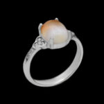 انگشتر عقیق سلیمانی نقره زنانه طرح شفیعه - Image 4