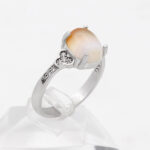 انگشتر عقیق سلیمانی نقره زنانه طرح شفیعه - Image 2