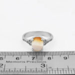 انگشتر عقیق سلیمانی نقره زنانه طرح شفیعه - Image 3