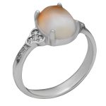 انگشتر عقیق سلیمانی نقره زنانه طرح شفیعه