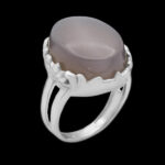 انگشتر عقیق کبود نقره مردانه و زنانه طرح شوکت - Image 4