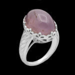 انگشتر عقیق کبود نقره مردانه و زنانه طرح متین