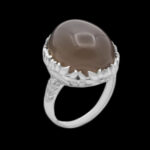 انگشتر عقیق کبود نقره مردانه و زنانه طرح رها - Image 4